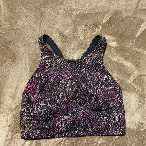 Lululemon Wunder Train longline bra! Size 8. Worn twice. Beautiful print!